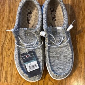 Hey Dude Men's Gray Knit Slip-On Loafers